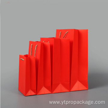 Custom Logo Recyclable Paper Bag With Rope Handle